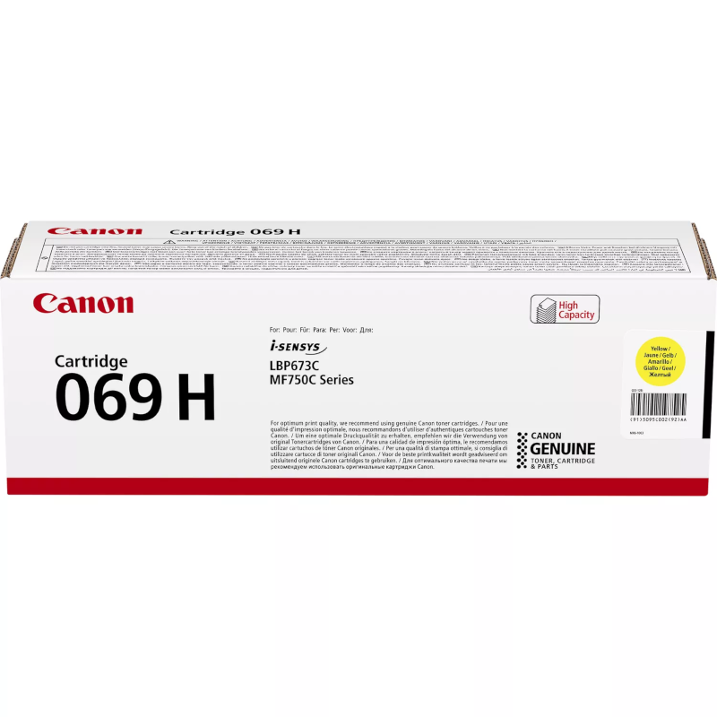 Картридж Canon 069H Yellow Toner Cartridge (5095C002)